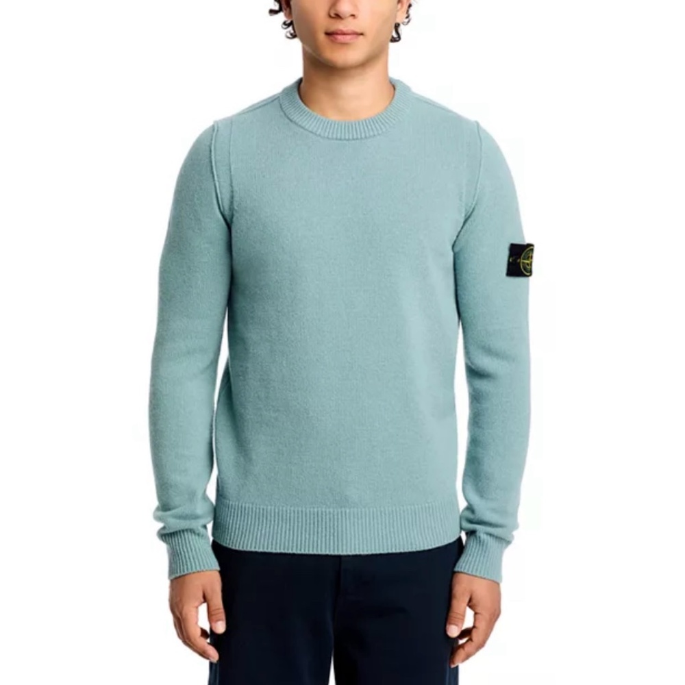 Stone Island Teal Crewneck Sweater